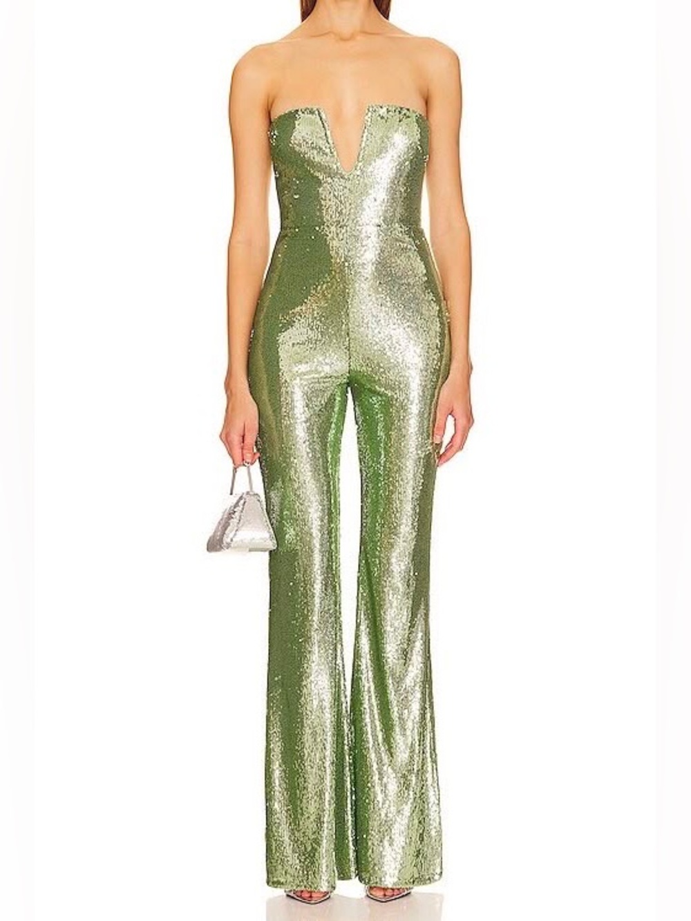 Lovers Friens Siobhan Sequin Jumpsuit in green size S NWT